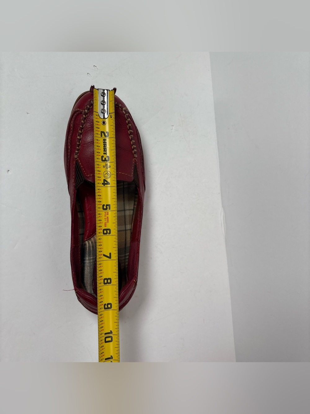 Born Red Leather Slip On Loafers Women's Sz 7.5 Shoes - Picture 16 of 16